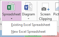 Insert Excel and Visio content