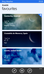Bing Weather favourites